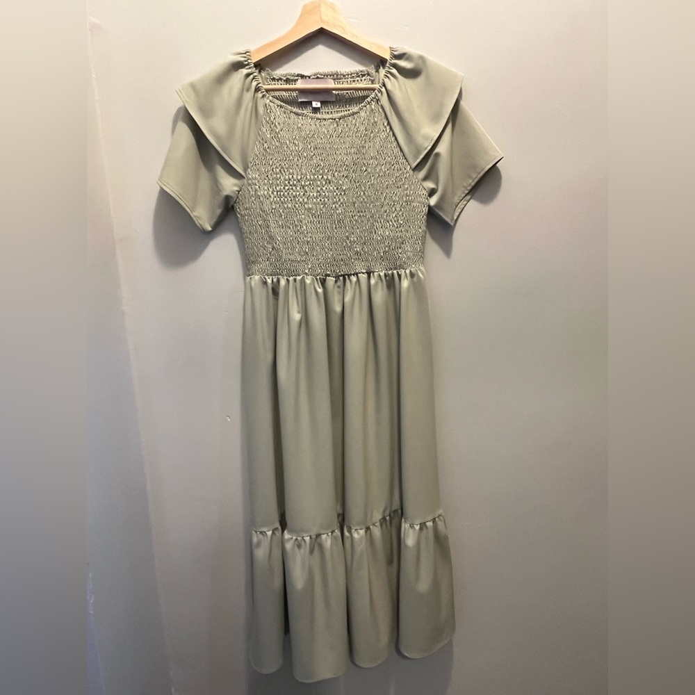 JessaKae Collection Sage Green Midi Dress